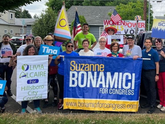 Suzanne at a parade